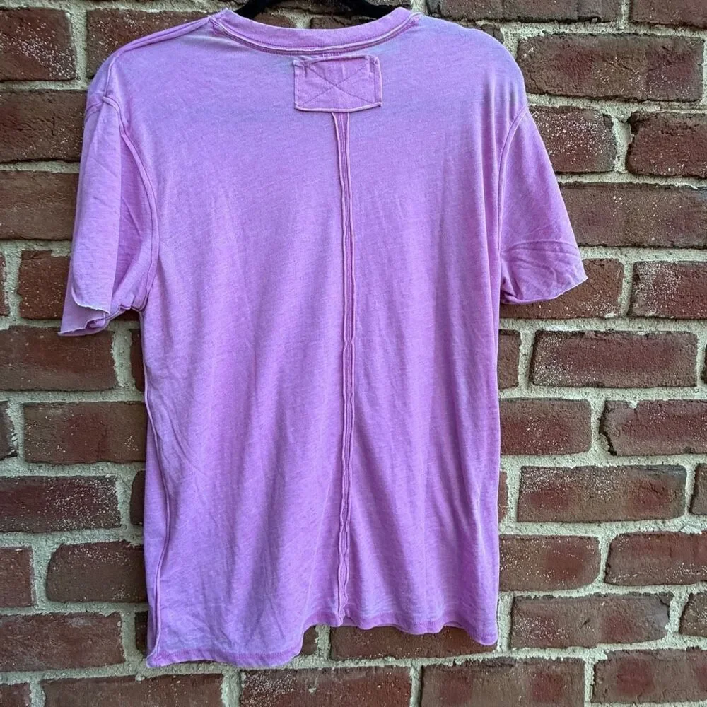 Free People X We The Free Vella Pocket Burnout Oversized Tee pink XS NEW